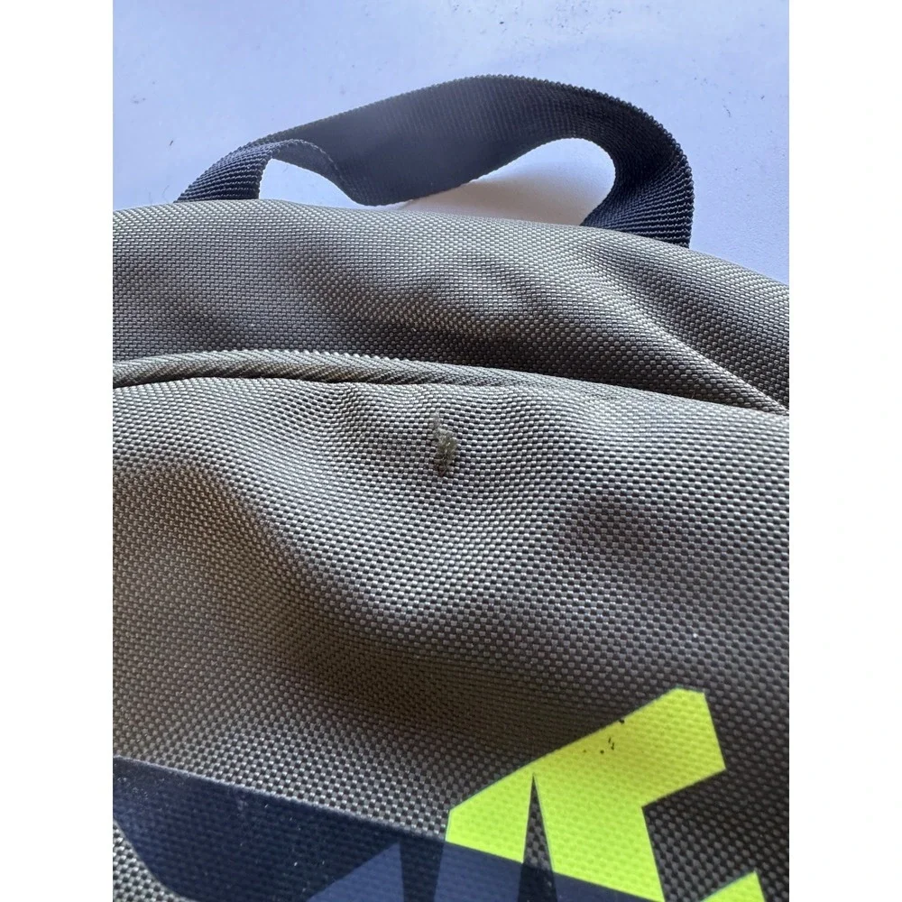Nike Backpack Olive Green Black Neon Swoosh School Gym Bag